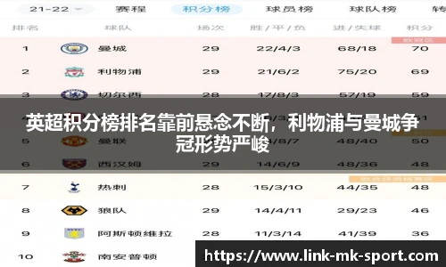 英超积分榜排名靠前悬念不断，利物浦与曼城争冠形势严峻