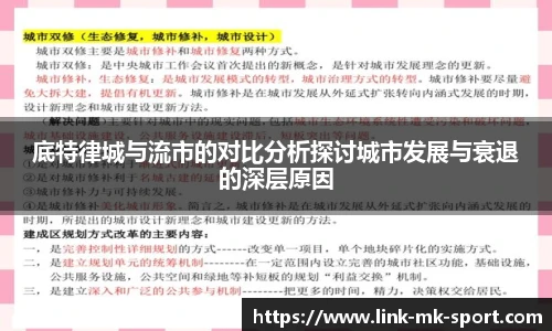底特律城与流市的对比分析探讨城市发展与衰退的深层原因
